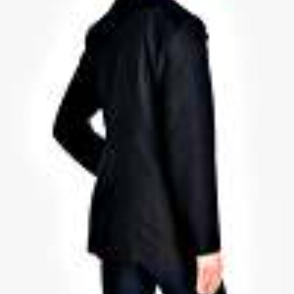 NWT - London Fog Woll Blend Double Breasted Peacoat With Scarf - Picture 7 of 8